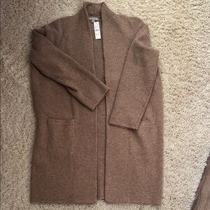 Cozy Brown Open Front Cardigan